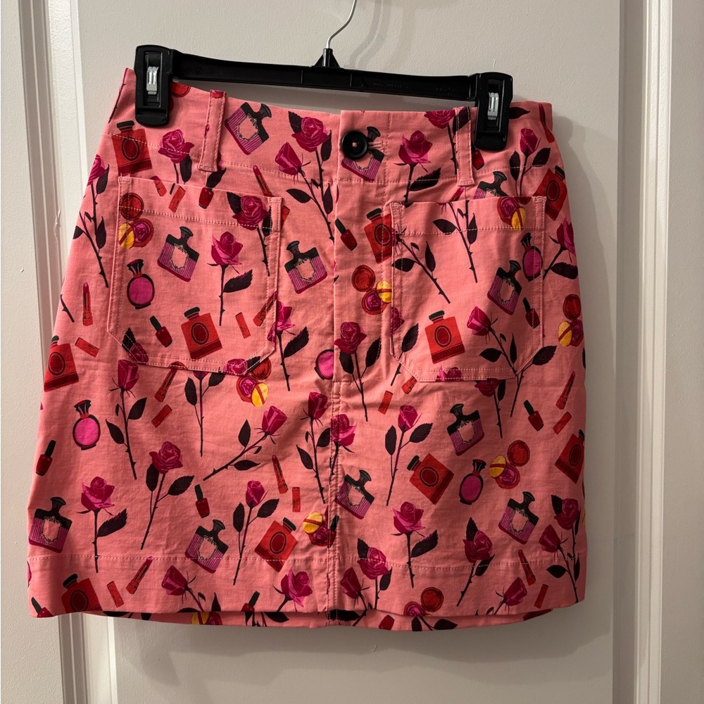 Maeve Pink Floral Mini Skirt